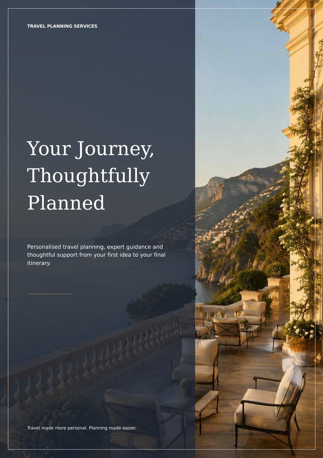 Service guide cover from the client experience concept