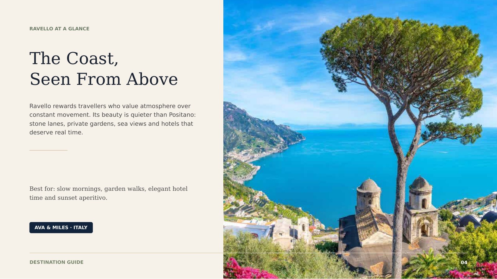 A destination introduction led by atmosphere and context.